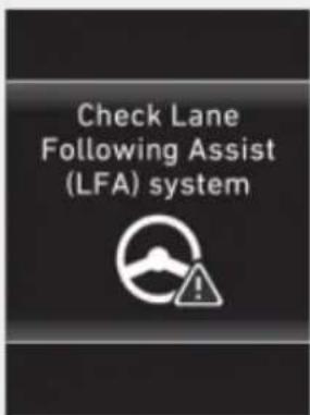 Check Lane Following Assist (LFA) system