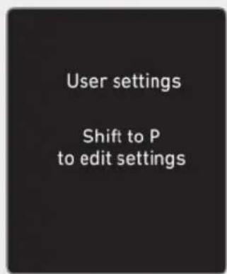 User settings Shift to P to edit settings