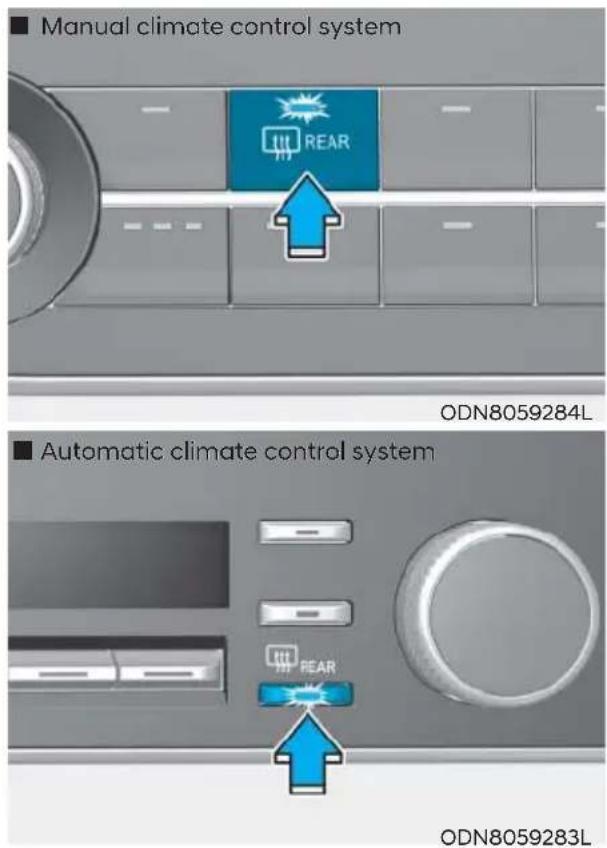 ■ Manual climate control system REAR ODN8059284L ■ Automatic climate control system REAR ODN8059283L