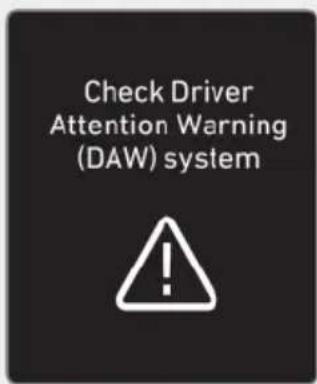 Check Driver Attention Warning (DAW) system