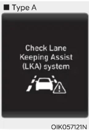 Type A Check Lane Keeping Assist (LKA) system OIK057121N