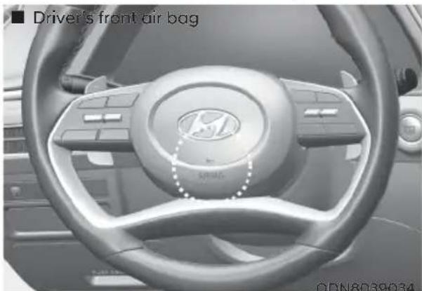 HYUNDAI Sonata (2021) - Driver's and passenger's front air bags - 1