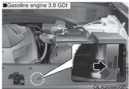 Gasoline engine 3.8 GDI OLX2088006L