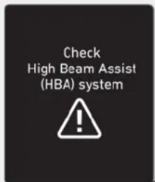 Check High Beam Assist (HBA) system