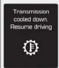 Transmission cooled down. Resume driving