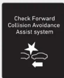 Check Forward Collision Avoidance Assist system