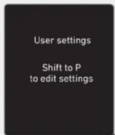 User settings Shift to P to edit settings