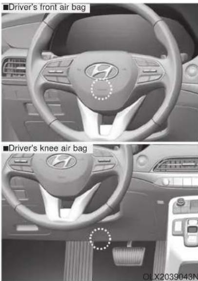HYUNDAI Palisade (2020) - Driver's and passenger's front air bags - 1