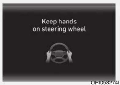 Keep hands on steering wheel OH1058274L
