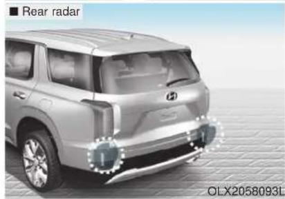 ■ Rear radar OLX2058093L