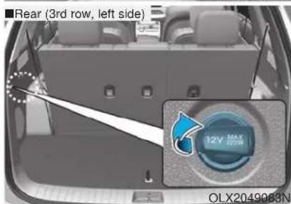 Rear (3rd row, left side) 12V MAX LED OLX2049083N