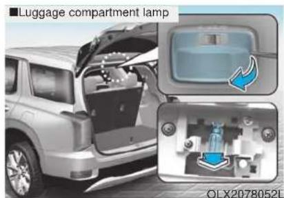 Luggage compartment lamp OLX2078052L