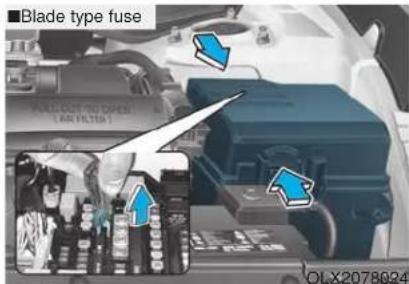 Blade type fuse WALIS ON TO OPEN ( AIR FILTER ) OLX2078094