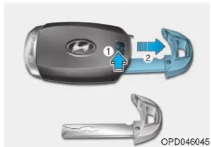 HYUNDAI Palisade (2020) - Mechanical key - 1