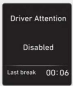 Driver Attention Disabled Last break 00:06