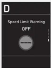 D Speed Limit Warning OFF