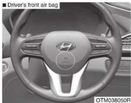 HYUNDAI Santa Fe (2020) - Driver's and passenger's front air bags - 1