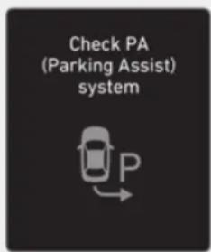 Check PA (Parking Assist) system