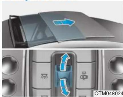 HYUNDAI Santa Fe (2020) - Sliding the sunroof - 1