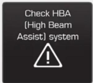 Check HBA (High Beam Assist) system