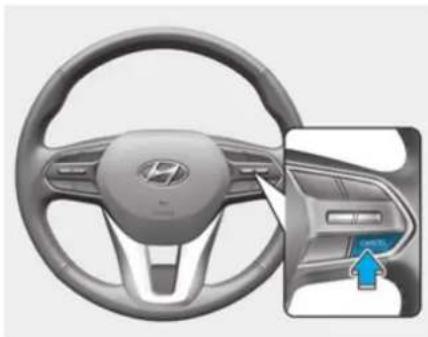 HYUNDAI Santa Fe (2020) - To temporarily accelerate with the Cruise Control ON - 1