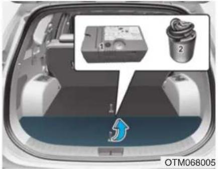 HYUNDAI Santa Fe (2020) - IF YOU HAVE A FLAT TYRE (WITH TYRE MOBILITY KIT, IF EQUIPPED) - 1