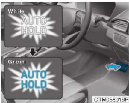 White AUTO HOLD Green AUTO HOLD OTM058019R
