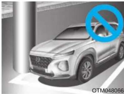 HYUNDAI Santa Fe (2020) - Obstacle in parking space - 1