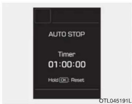 AUTO STOP Timer 01:00:00 Hold OK Reset OTL045191L