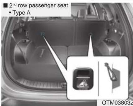 ■ 2nd row passenger seat • Type A OTM038032