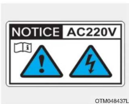 NOTICE AC220V OTM048437L