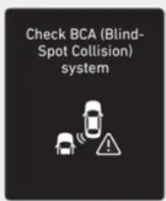 Check BCA (Blind-Spot Collision) system
