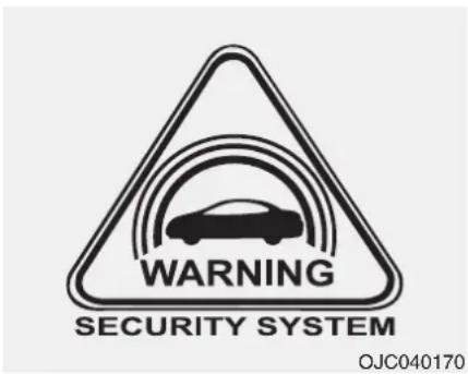 WARNING SECURITY SYSTEM OJC040170