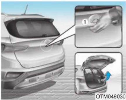 HYUNDAI Santa Fe (2020) - Opening the tailgate - 1