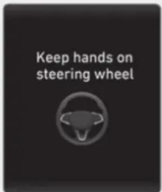 Keep hands on steering wheel