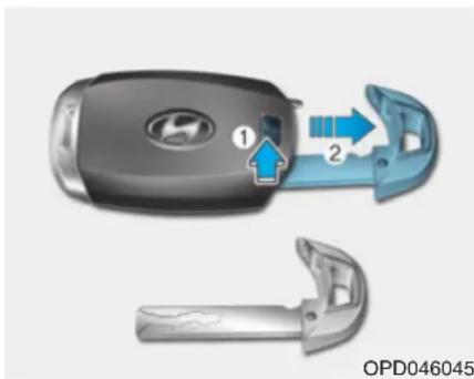 HYUNDAI Santa Fe (2020) - Mechanical key - 1