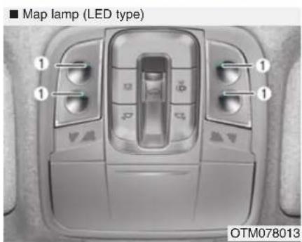 Map lamp (LED type) ① ① ① OTM078013