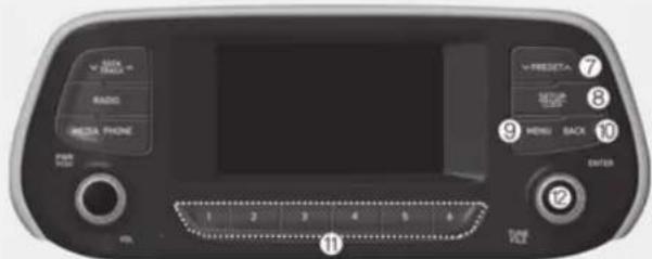VREFSETA 7 8 9 MENU BACK 10 ENTER MEDIA PHONE PWR PWM 1 2 3 4 5 6 7 11