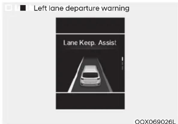 Left lane departure warning Lane Keep. Assist OQX069026L