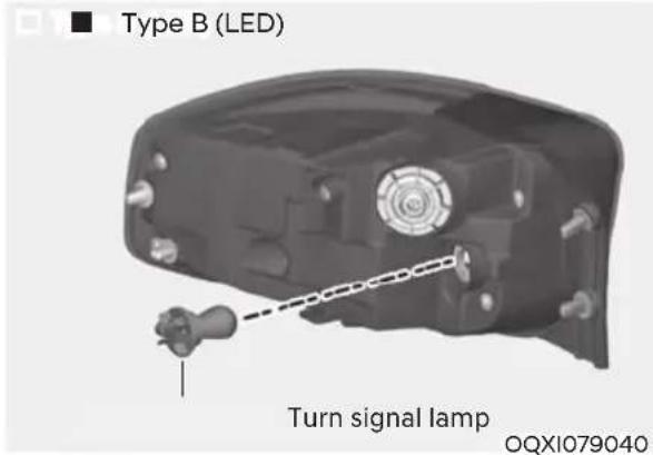 Type B (LED) Turn signal lamp OQXI079040
