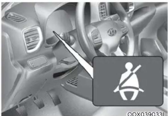 HYUNDAI Venue (2020) - Seat Belt Warning Light Seat belt warning light (for driver's seat) - 1