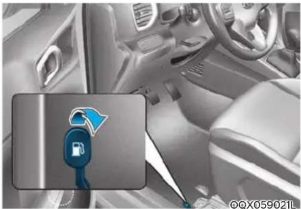 HYUNDAI Venue (2020) - Opening the fuel filler door - 1