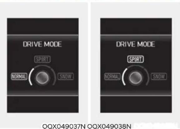 DRIVE MODE SPORT NORMAL SNOW DRIVE MODE SPORT NORMAL SNOW OQX049037N OQX049038N