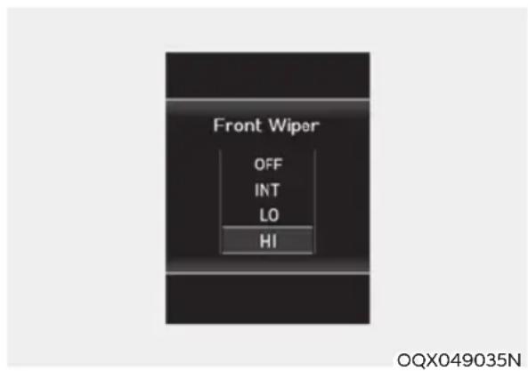 Front Wiper OFF INT LO HI OQX049035N