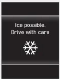 Ice possible. Drive with care