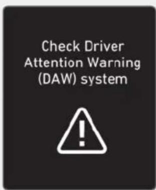 Check Driver Attention Warning (DAW) system
