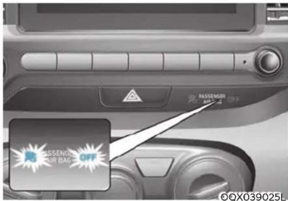 RASSSENGER AIR BAG OFF ©OX039025L