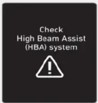 Check High Beam Assist (HBA) system