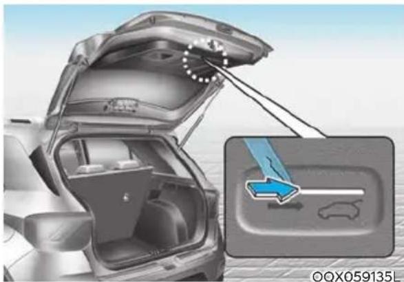 HYUNDAI Venue (2020) - Emergency liftgate safety release - 1