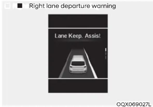 Right lane departure warning Lane Keep. Assist OQX069027L